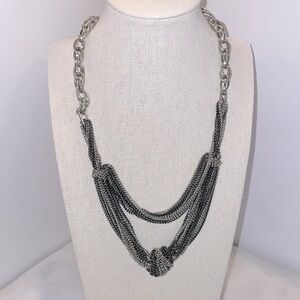 Silver and charcoal BCBGenertion necklace